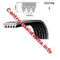 Cinghia Poli V 1195 J6